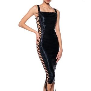 Akira lace up midi dress NWT size M